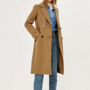 Topshop Long Camel Coat